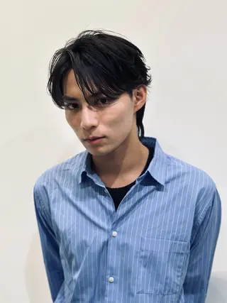 ショート パーマ メンズ 池袋センターパート No.1 裕大のヘアスタイル