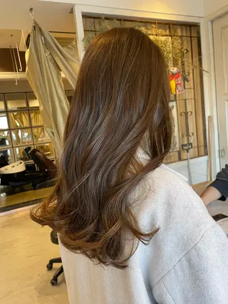 ロング タケウチ サオリのヘアスタイル