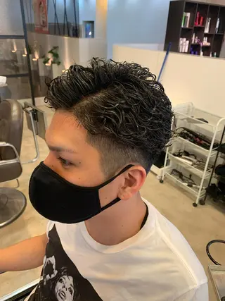 ショート メンズパーマ/難波/ 心斎橋　室園亮佑のヘアスタイル