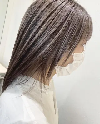 ミディアム カラー 山崎俊輔/髪質改善 /バレイヤージュのヘアスタイル