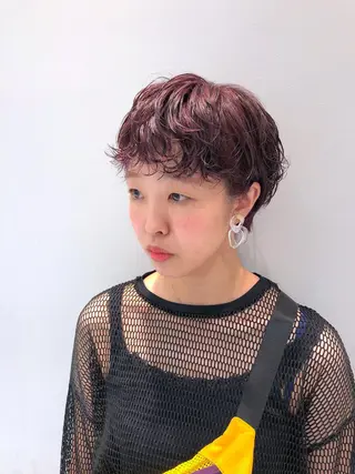 ショート 似合わせ艶髪カラー ❤️ハダユミのヘアスタイル