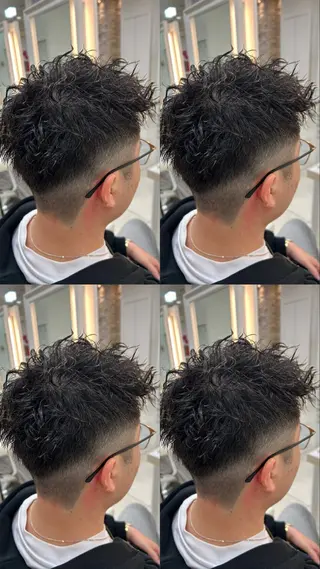 ミディアム カラー パーマ メンズ 髪質改善/艶カラー/ メンズパーマ/鈴木のヘアスタイル