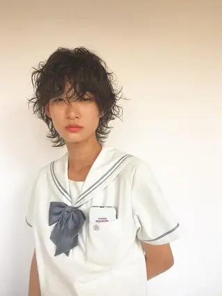 ショート パーマ FRAME所属・FRAME/髪を育 てる/大人デザインのヘアスタイル