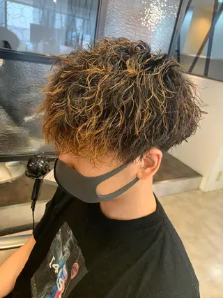ショート メンズ メンズパーマ/難波/ 心斎橋　室園亮佑のヘアスタイル