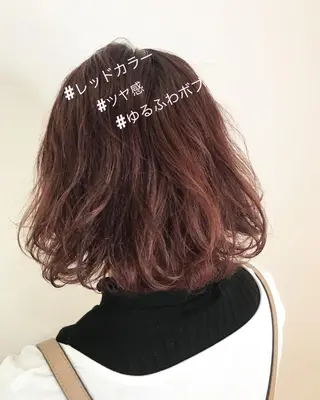 ミディアム カラー AILEE所属・ウルフカット レイヤーカット上柿のヘアスタイル