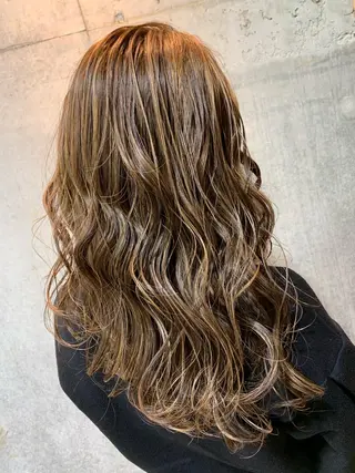 セミロング カラー 天野 開のヘアスタイル