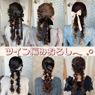 ロング ヘアアレンジ 褒められヘアメイク /‎ボブ女子🐶みおのヘアスタイル