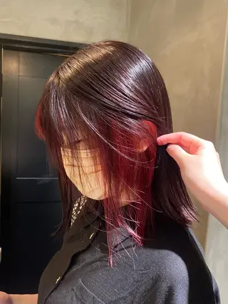 ミディアム カラー デザインカラー❤︎ イシイレイのヘアスタイル