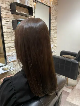 セミロング カラー かりん髪質改善 /メンズカットのヘアスタイル