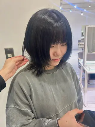ミディアム カラー ウルフレイヤー🐺 ヒナ🩶のヘアスタイル