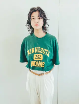 ミディアム パーマ つくばUtooe's 副店長　寺沢颯のヘアスタイル