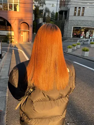 ロング カラー パーマ 髪質改善/縮毛矯正 艶カラー/珠聡のヘアスタイル