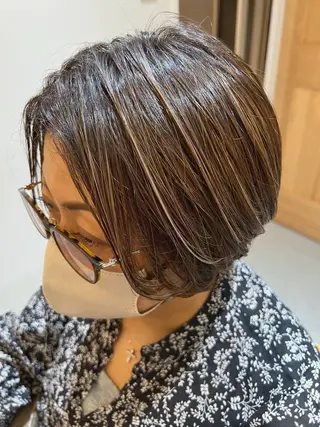 ショート カラー 縮毛矯正×艶カラー /中村勇太のヘアスタイル