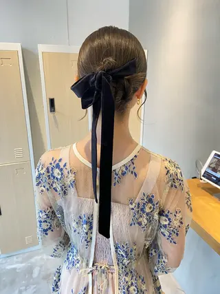 セミロング ヘアアレンジ 🌟アレンジが似合う カラー🌟Rumiのヘアスタイル