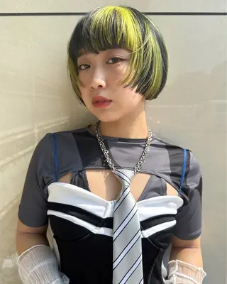 ショート カラー 似合わせカット ケアパーマ喜来雅由のヘアスタイル