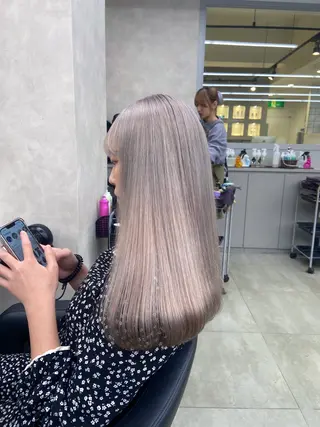 ロング カラー ヘアアレンジ flammeum所属・ハイトーン/ボブ /misakiのヘアスタイル