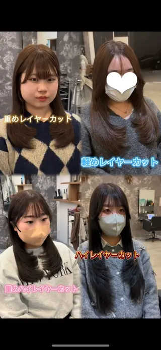 セミロング レイヤーカット/韓国 ヘア/LILICAのヘアスタイル