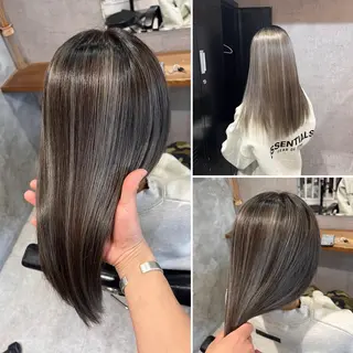 カラー R/🤎 パーマ&ブリーチ🔥のヘアスタイル