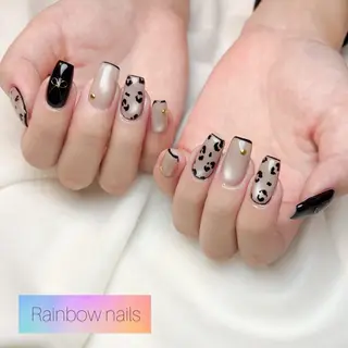 ネイル Rainbow nailsくろちゃんのネイルデザイン