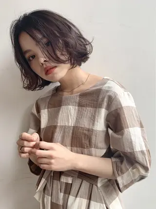 ミディアム パーマ 似合わせカット🌷関 郁美🌷のヘアスタイル