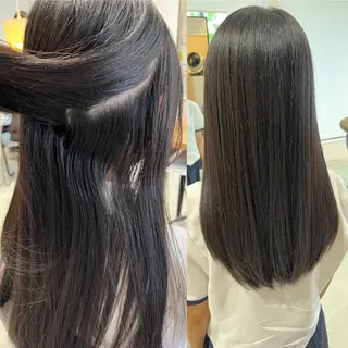 ロング Aile所属・酸性ストレート／カラ ー/山下高明のヘアスタイル