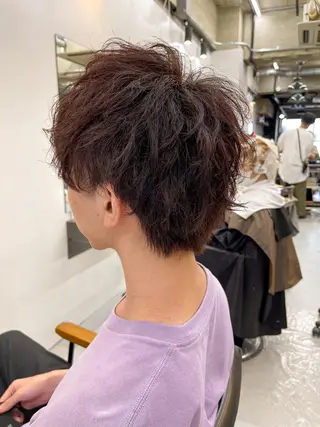 ショート カラー メンズ 森本裕/オーナー/ スパイラルパーマのヘアスタイル