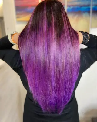 ロング カラー ヘアアレンジ Shelltie Fiel (シェルティフィエル)所属・次世代シールエクステ 錦糸町 小泉 朋之のヘアスタイル