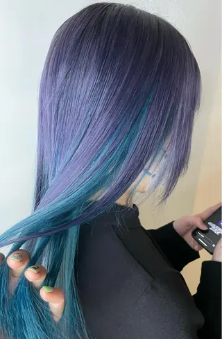 セミロング カラー ヘアアレンジ 推しカラー美容師 Yukino🌈のヘアスタイル