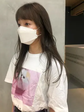 ロング カラー 古屋 花織のヘアスタイル