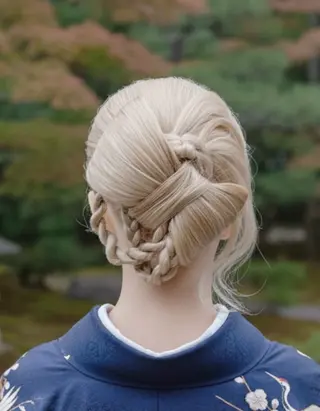 セミロング ヘアアレンジ ブランシェ勝川南口店 石原 あゆみのマツエク・マツパデザイン