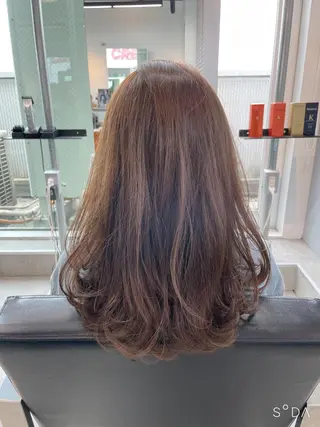 セミロング 【愛され小顔カット】 YOSHIKIヘアのヘアスタイル