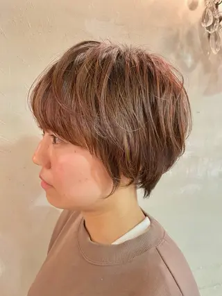 ショート パーマ 前平 友慈のヘアスタイル