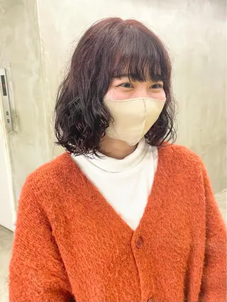 ミディアム カラー パーマ ヘアアレンジ メンズ ハイトーン/レイヤー 🌸さくらのヘアスタイル