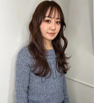 セミロング カラー land所属・透明感カラー/レイヤ ー🌙Honokaのヘアスタイル