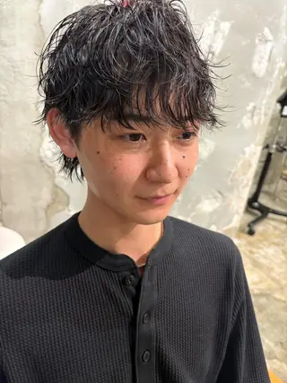 パーマ メンズ 藤野 けいごのヘアスタイル