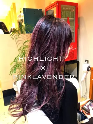 ロング カラー CYAN.矢場町店所属・三代 ゆりあのヘアスタイル