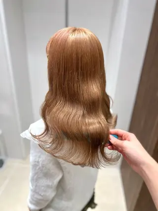 ミディアム カラー ヘアアレンジ 💕ブリーチカラー☁ 髪質改善💖サワのヘアスタイル