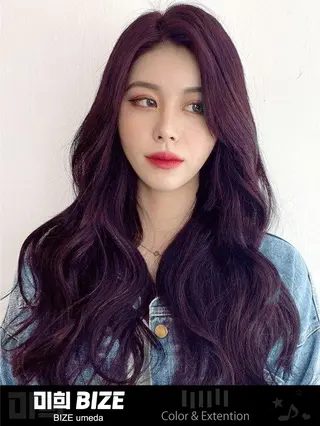 ロング 韓国特化🇰🇷 エクステのヘアスタイル