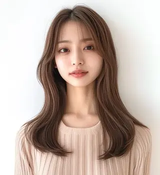 ロング 透明感カラー ふうか　渋谷のヘアスタイル