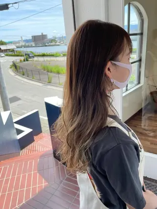 ロング カラー 大嶋 宏隆のヘアスタイル