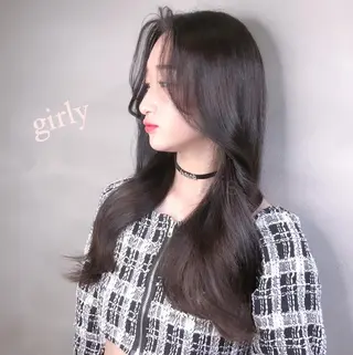 ロング ブリーチなし透明感カ ラー×韓国ヘア♡ヒデのヘアスタイル