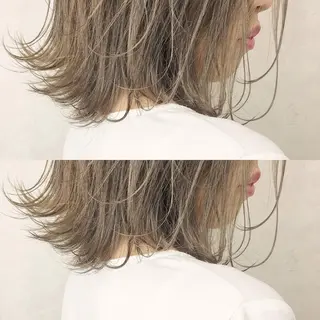 ミディアム カラー まお♡レイヤーカット ×色っぽstyleのヘアスタイル