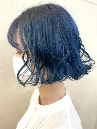 セミロング カラー パーマ ヘアアレンジ メンズ 🦋高瀬寛菜🦋 韓国/ブリーチのヘアスタイル