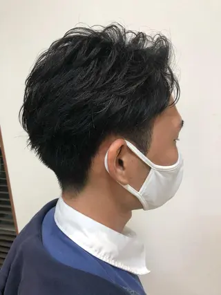 ショート カラー パーマ ヘアアレンジ メンズ ❣️倉敷❣️美髪 カラー能登一成のヘアスタイル