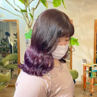 セミロング カラー faith hair apros.所属・白上 愛佳のヘアスタイル