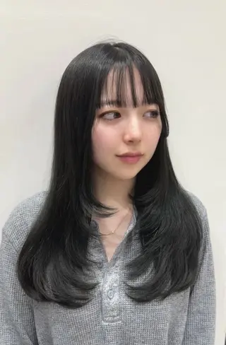 ロング カラー 🍓韓国ヘア レイヤ ーカット🍓笠原 葵のヘアスタイル