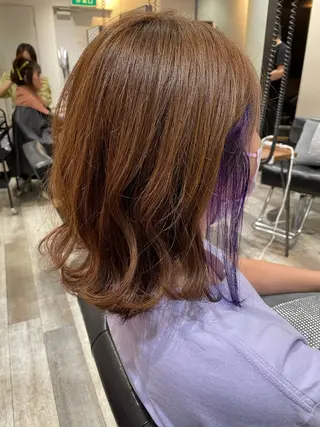 ミディアム カラー ACROあべの店所属・艶カラー/インナー /グラデ/大西小百合のヘアスタイル