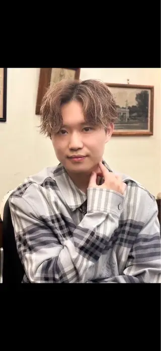 ミディアム パーマ ヒロ銀座名駅西口 長尾 匡起のヘアスタイル