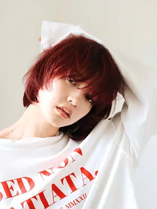 ショート カラー デザイン/レイヤー Kaito🐩/栄のヘアスタイル