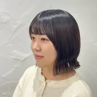 ミディアム カラー 無料カットモデル ユナのヘアスタイル